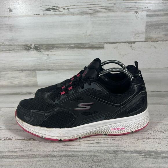 Skechers Women's‎ GOrun Consistent SN128075 Running Sneakers Black Pink Size 9.5 - Picture 2 of 9